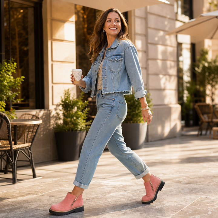 Stepwell – Boots på kwadratowym klack z wyściółką