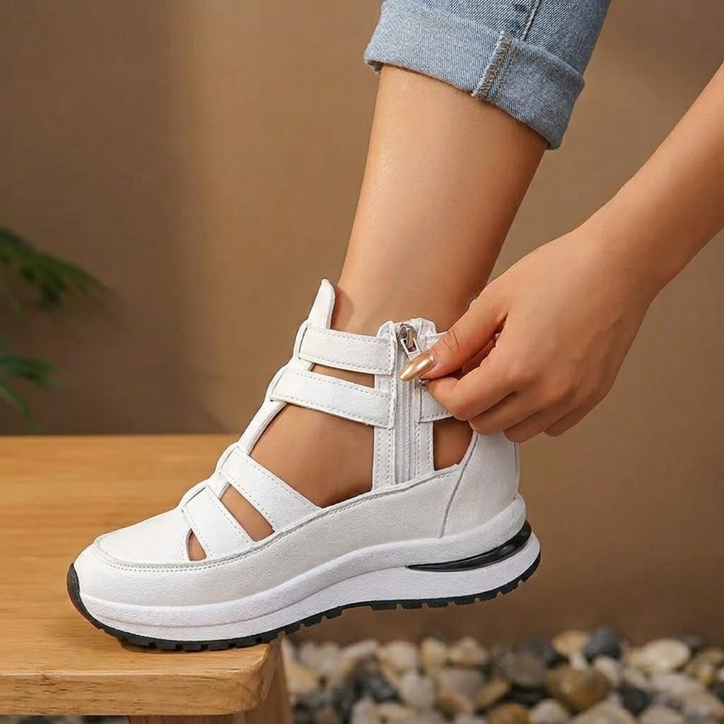 Veluna – Sandaler på koturnie z ukrytą platformą