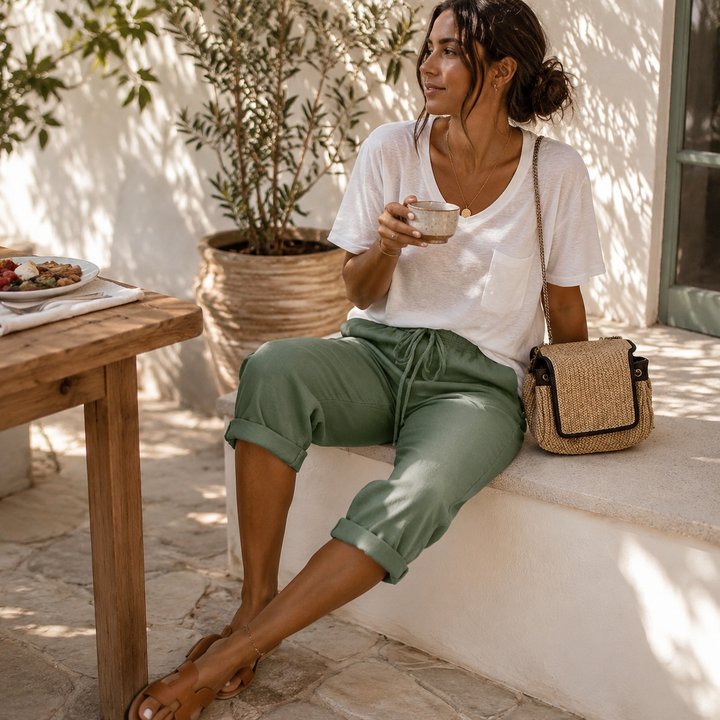 Lunaire – Byxor Capri för kvinnor på enkel sommar stil