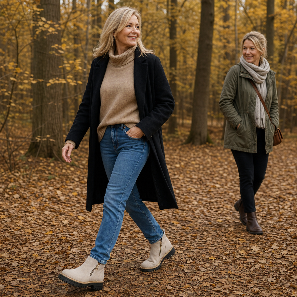 Stridewell – Boots på kwadratowym klack med dragkedja