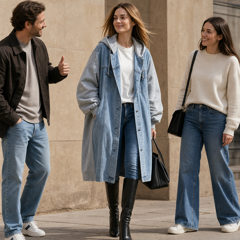 Denimova – Kurtka z kapturem w stilu washed denim