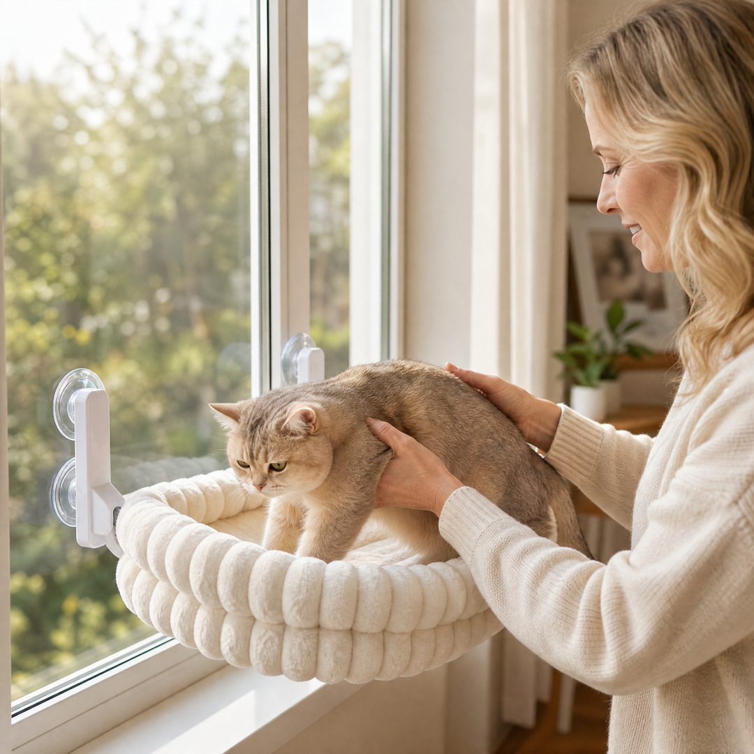 Lumiclaw – Hopfällbara Łóżko dla Katt vid Oknie