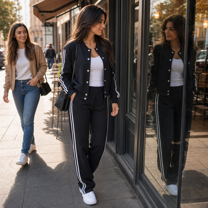 Wearbella – Set dresowy med hög midja i vida ben