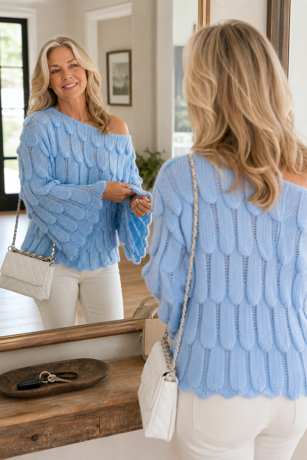 Wearbella – Tröja z wycięciami w liście, overStorlek