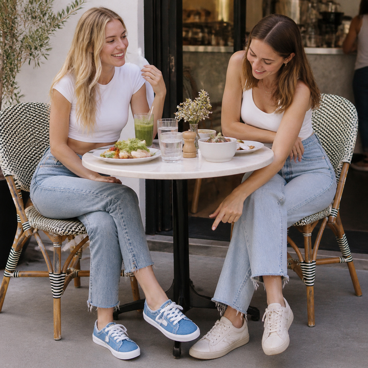 Vellora – Zniszczone Denim Sneakers Slip-On