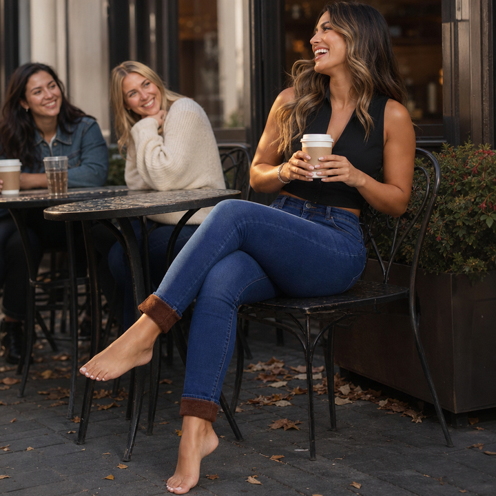 Thermabelle – Jeans skinny z pluszowym finish