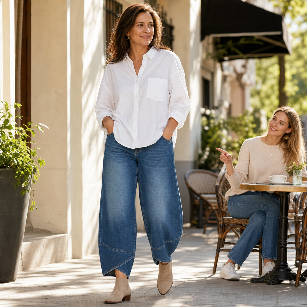 Verlace – Asymetryczne jeans z vida ben i finish på krokach