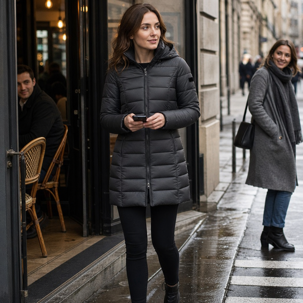 Wearbella – Wypełniona Puchowa Kurtka o Średniej Längd