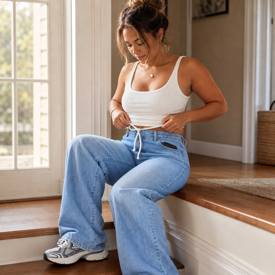 Flexelle – Jeansy med hög midja i vida ben