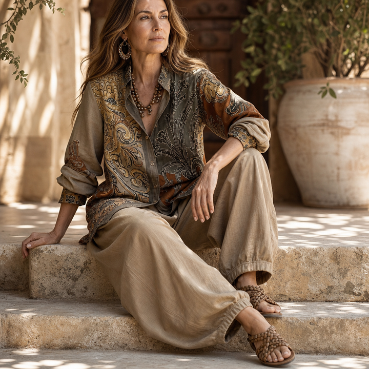 Wovana Set – Set Tuniki i Byxor w Stilu Boho