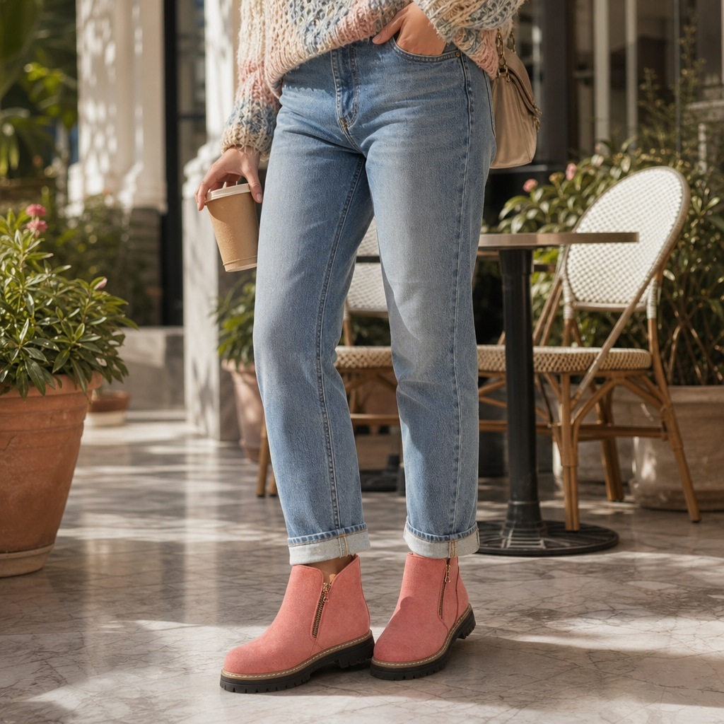 Stepwell – Boots på kwadratowym klack z wyściółką