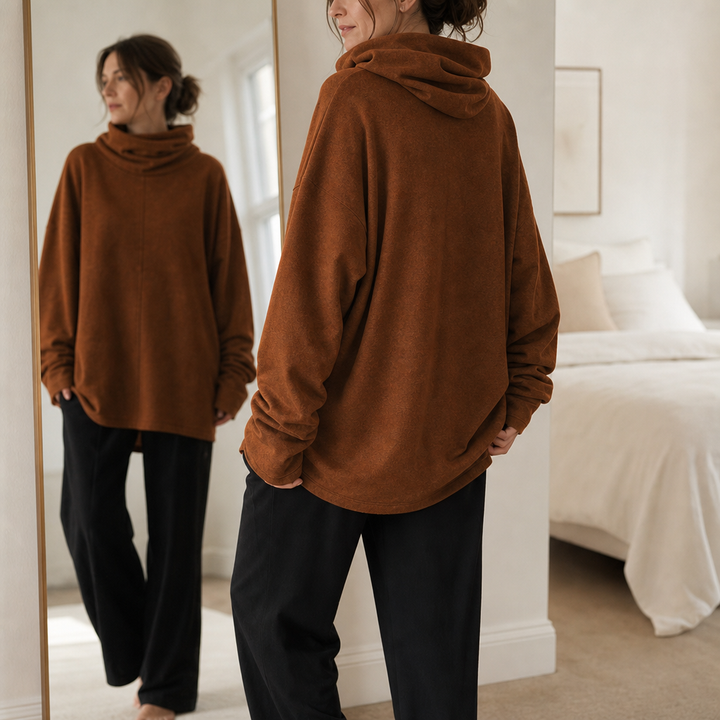 Cowlmara – Brushed Cowl-Neck OverStorlekd Pullover