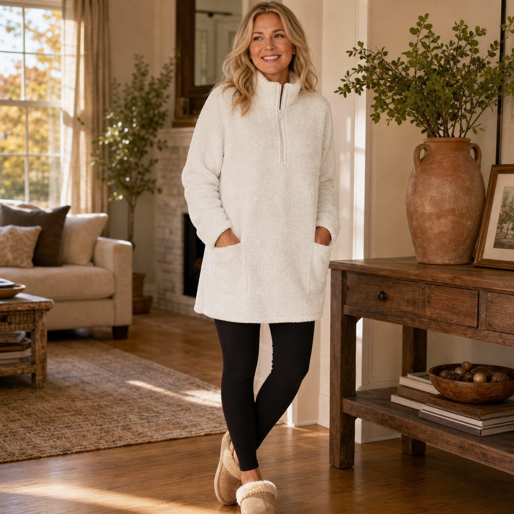 Wearlyn – Lång pół-dragkedja polarowy pulower Sherpa