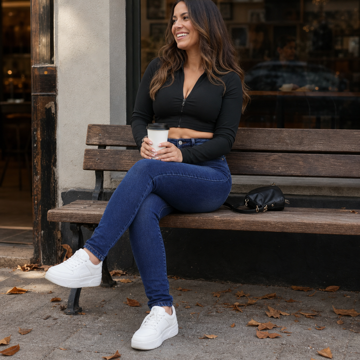 Thermabelle – Jeans skinny z pluszowym finish