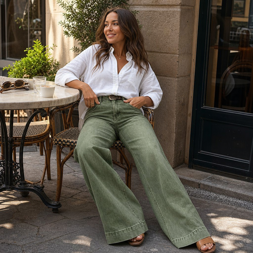 Lunaleg – Jeans z vida ben i hög midja
