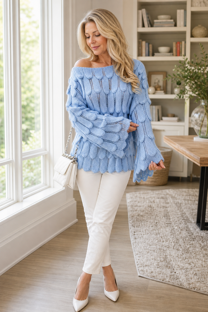 Wearbella – Tröja z wycięciami w liście, overStorlek