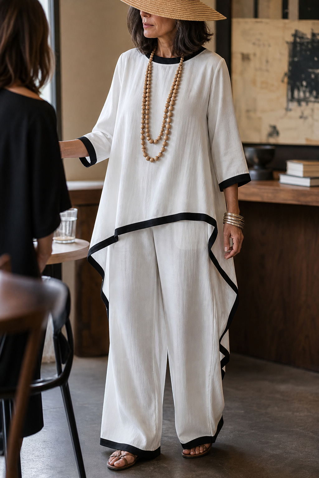 Wearbella – Tunika z asymetrycznym dołem i set byxor z vida ben