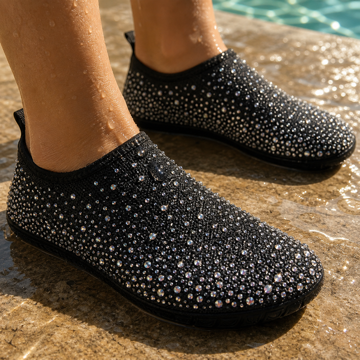 Sparkella – Kryształowe Skor Wodne Slip-On