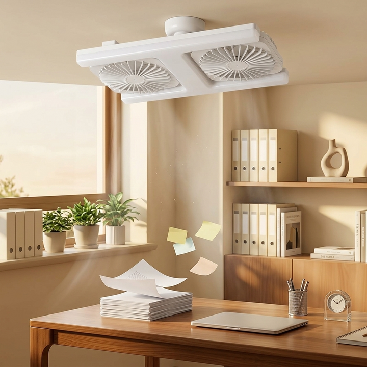 Breezo – Wentylator sufitowy wkręcany z lampą LED