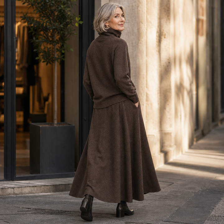 Lunelle – Set swetra z golfem i kjol maxi