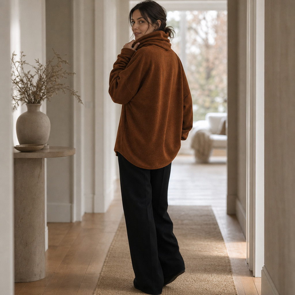 Cowlmara – Brushed Cowl-Neck OverStorlekd Pullover