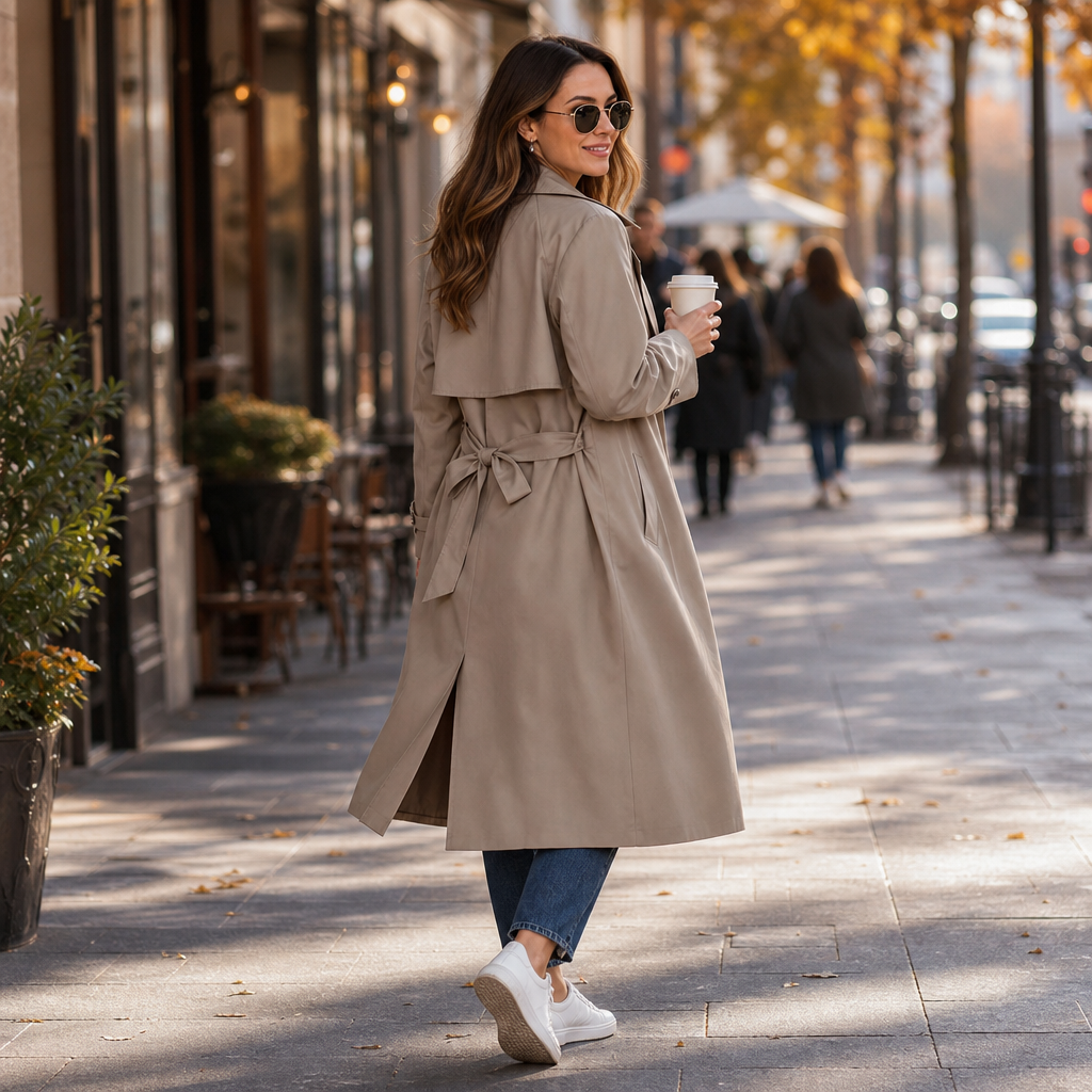 Wearbella – Kappa Trench z Paseczkiem i Podwójnym Stängning