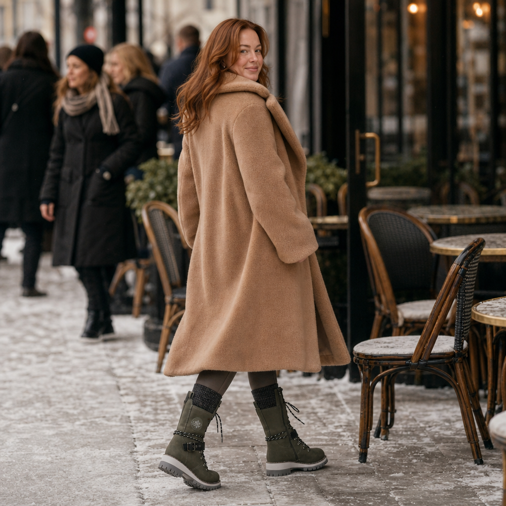 Cozette – Breda vinter skor z dzianinowym cholewką