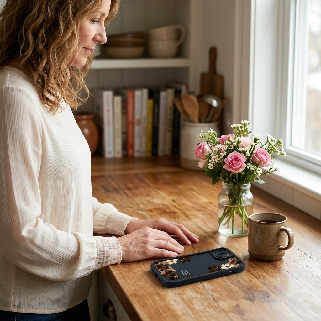 Verelle – Blommig Etui på Telefon
