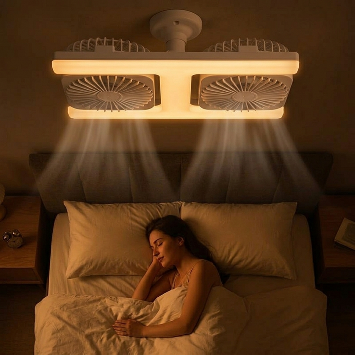 Breezo – Wentylator sufitowy wkręcany z lampą LED