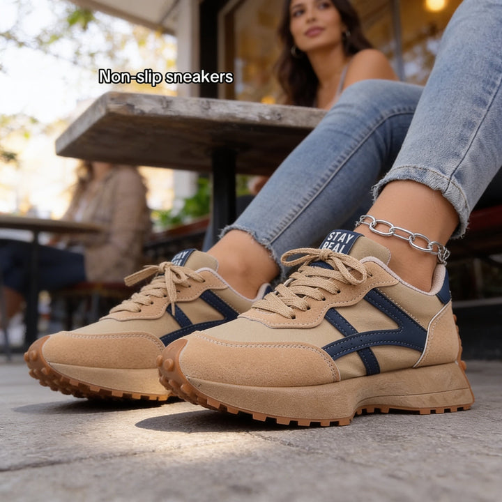 Solenne – Płaskie, Nieslizgające Sneakers Chunky