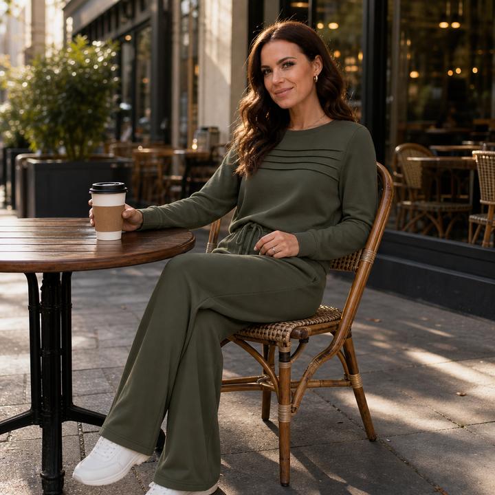 Wearbella – Set dresowy z plisowanym okrągłym urringning