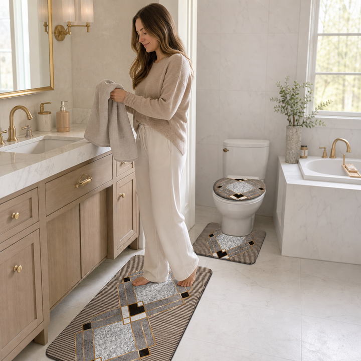 Cozyhaven – Set czterech miękkich dywaników łazienkowych