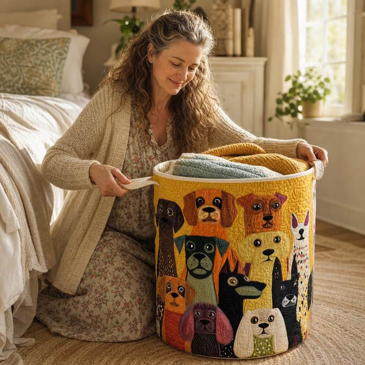 Fillfast – Hopfällbar kosz för przechowywania z pikowanym wzorem zwierzęcym
