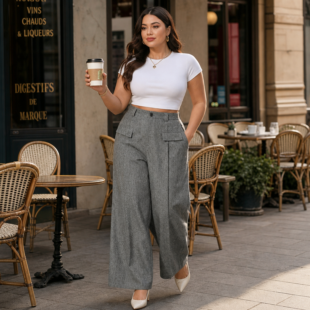 Wearbella – Byxor med hög midja, vida ben