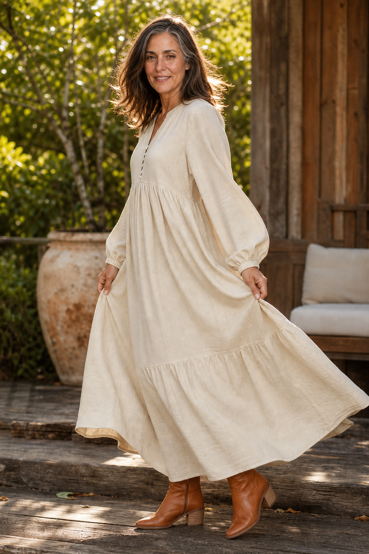 Wearbella – Lös klänning maxi z urringning w v-ringning