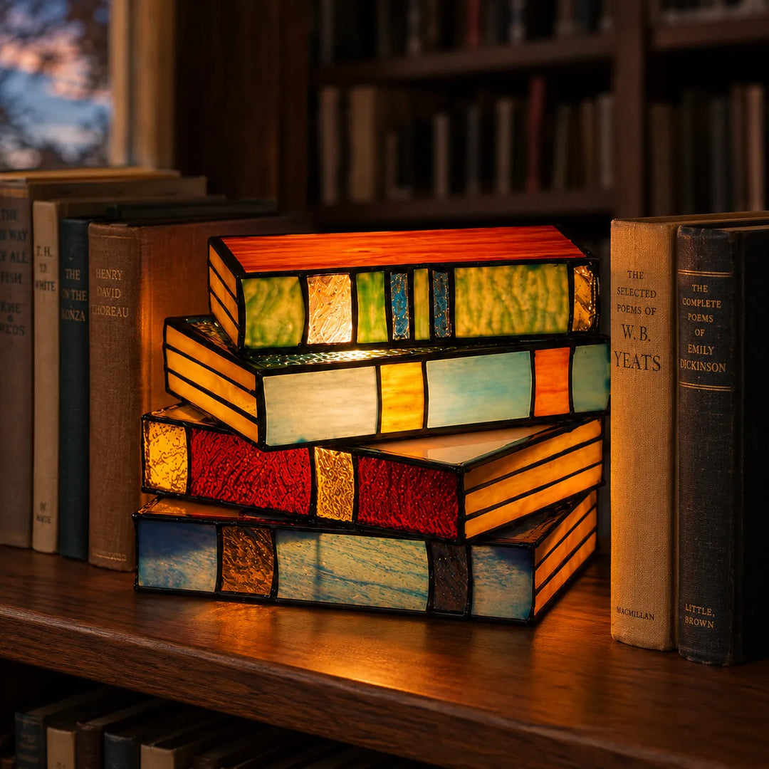 Lumira – Lampa Stołowa i form av Stosu Książek för Sypialni i Czytania