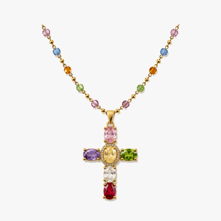 Lumora – Halsband z Hänge Krzyża Tęczowego