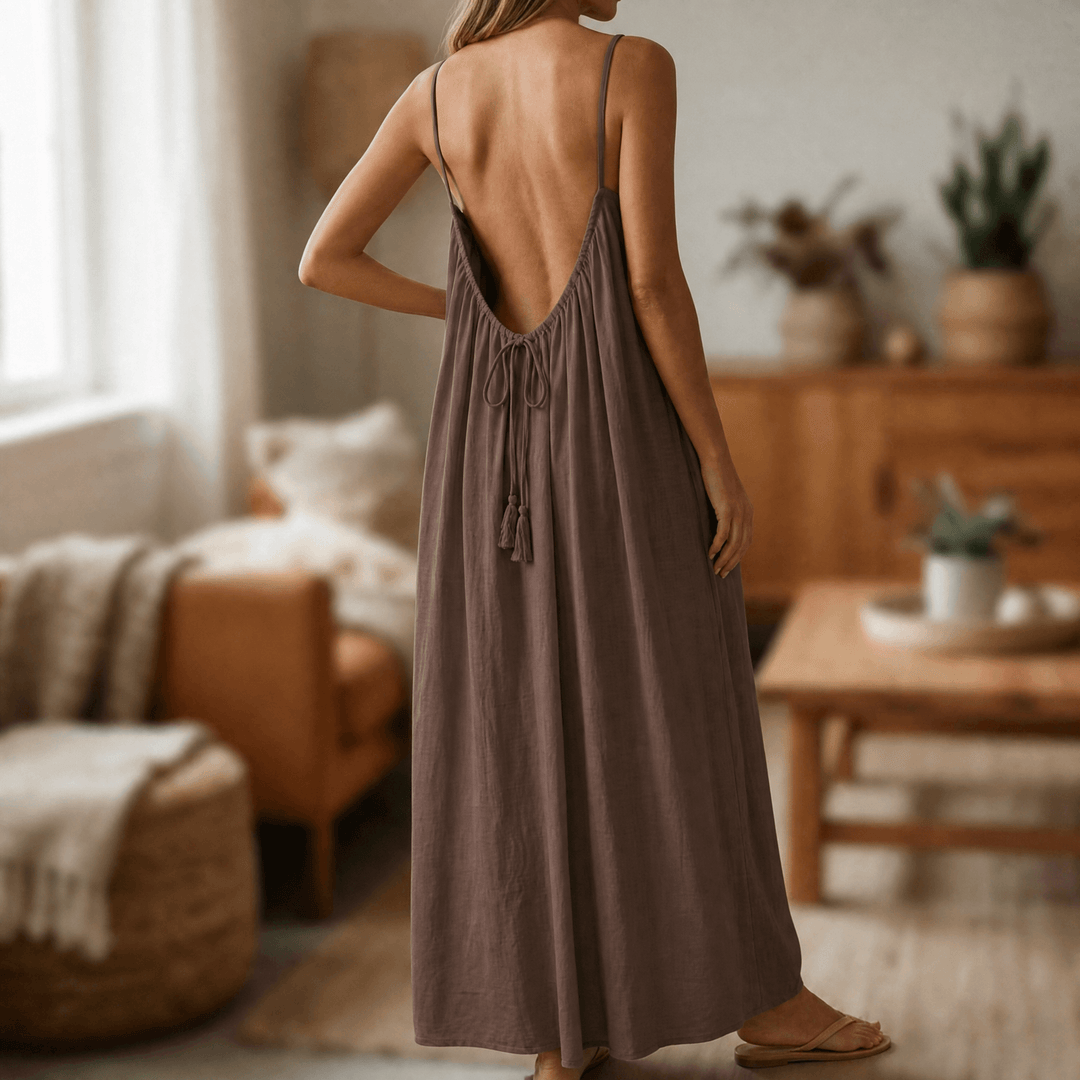 Lunavia – Maxidress utan rygg på varma letnie dagar
