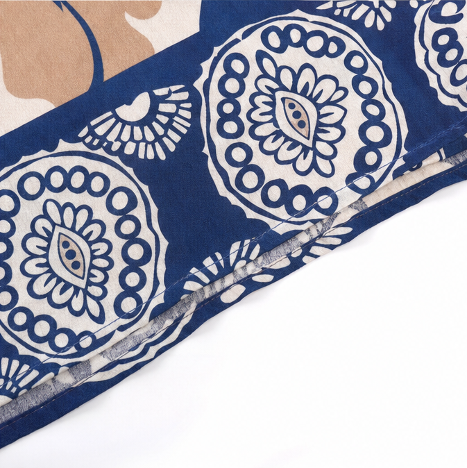 Marivelle – Lös klänning midi z urringning w v-ringning w stilu damask för kvinnor
