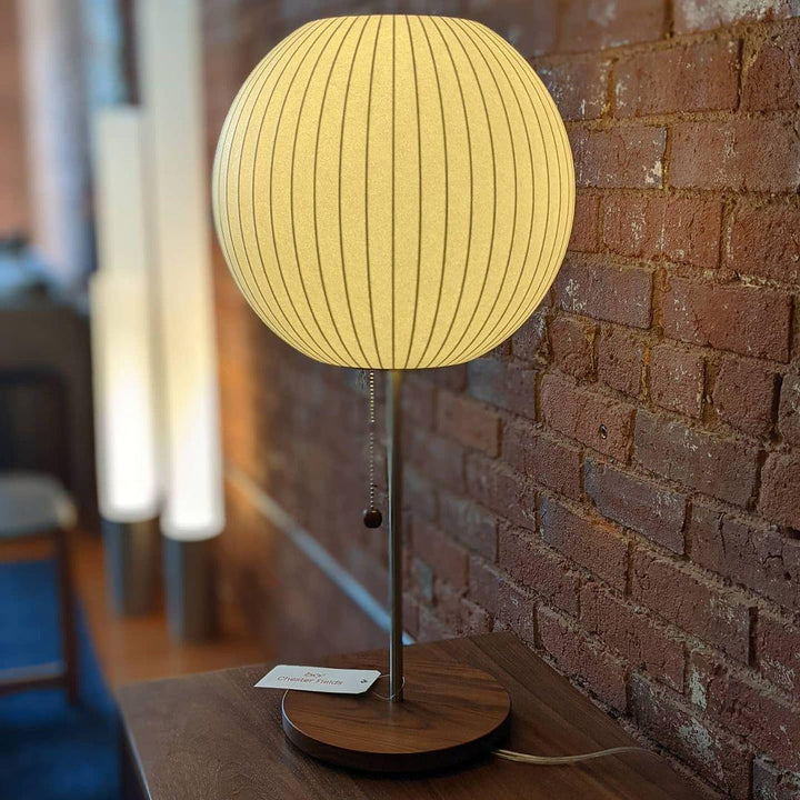 Faux Silk Bubble Bordslampa