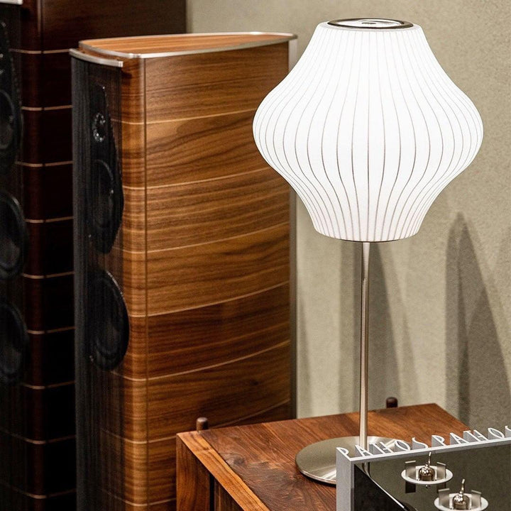 Faux Silk Bubble Bordslampa