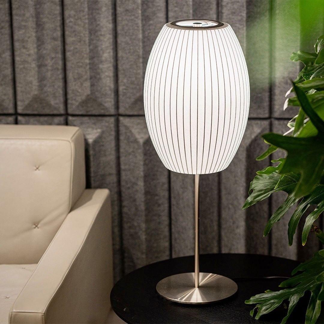 Faux Silk Bubble Bordslampa