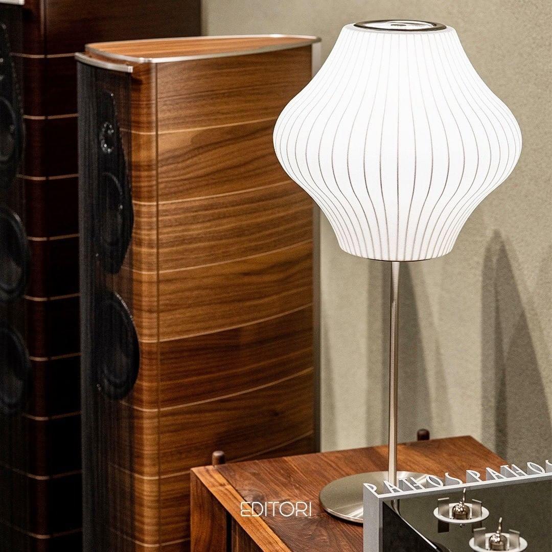 Faux Silk Bubble Bordslampa