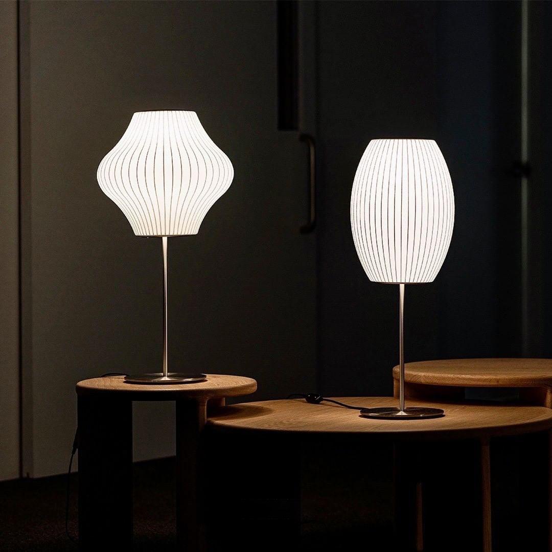 Faux Silk Bubble Bordslampa