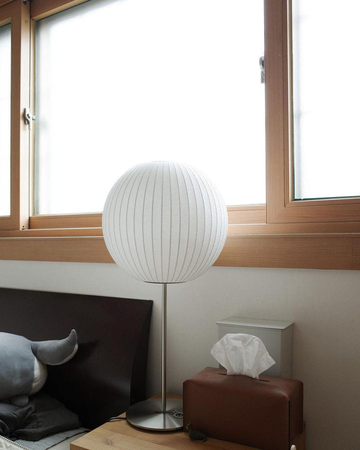 Faux Silk Bubble Bordslampa