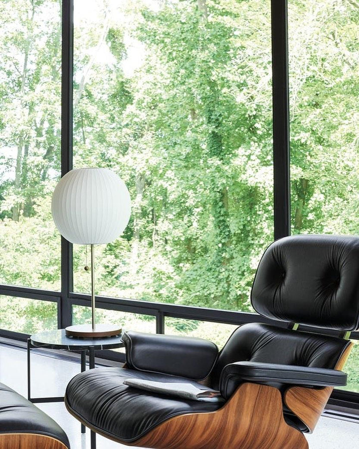 Faux Silk Bubble Bordslampa