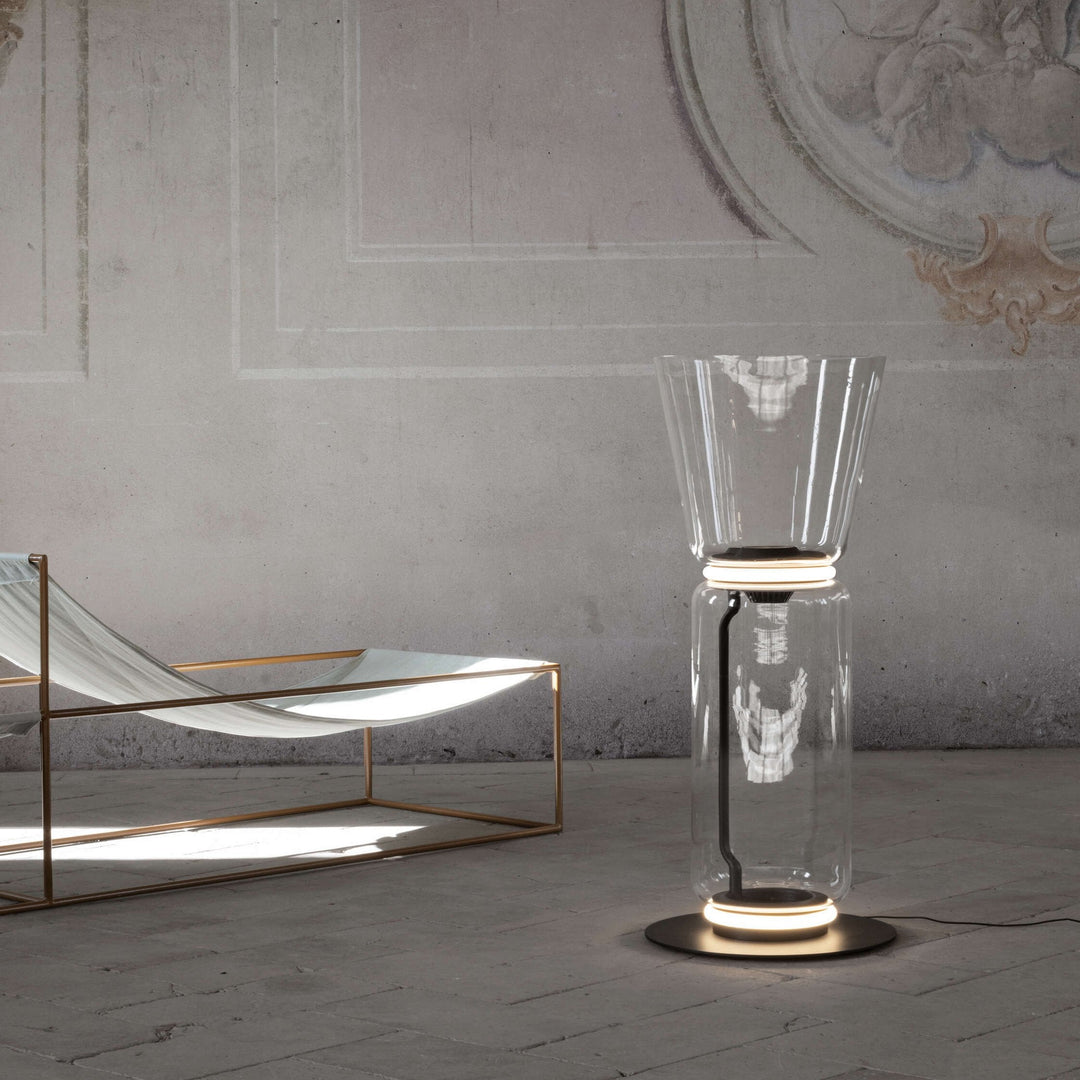Bambu Glas Golvlampa