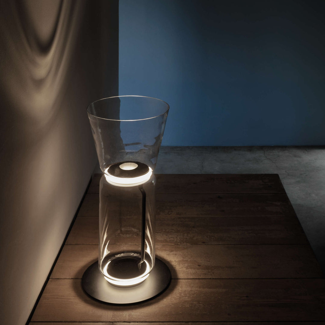 Bambu Glas Golvlampa