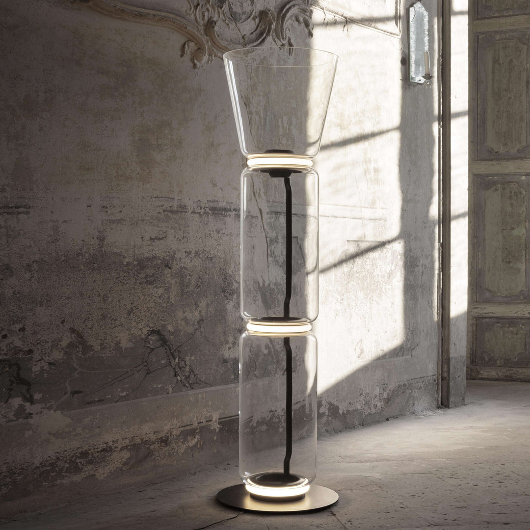 Bambu Glas Golvlampa