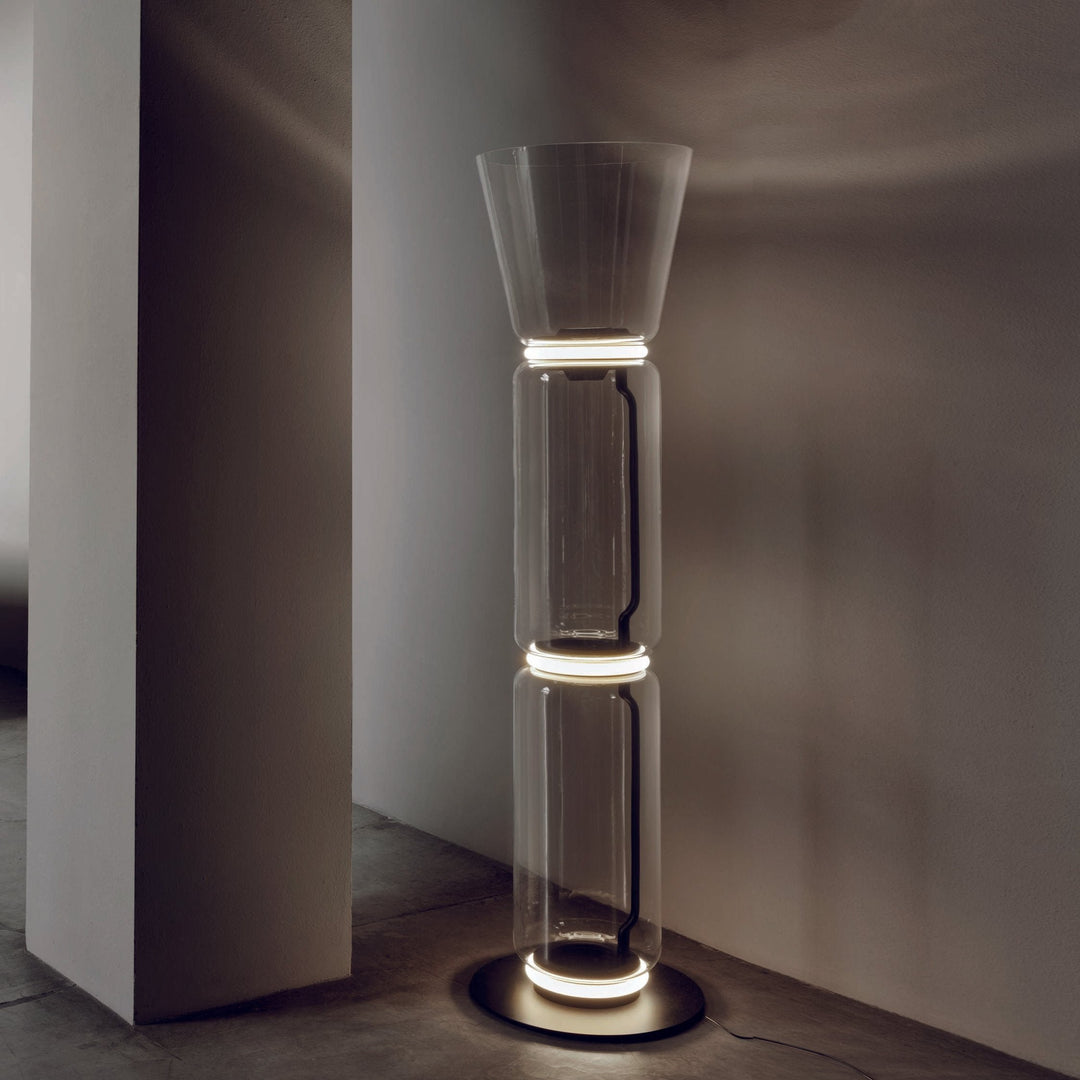 Bambu Glas Golvlampa